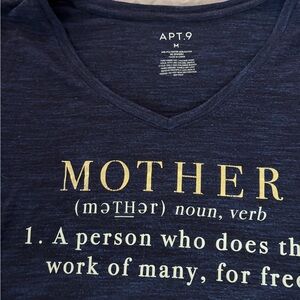 APT.9 Navy Graphic Tee